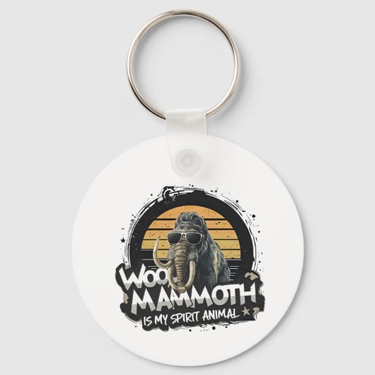 Woo Mammoth Is My Spirit Animal Art キーホルダー (正面)