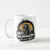 Woo Mammoth Is My Spirit Animal Art コーヒーマグカップ (左)