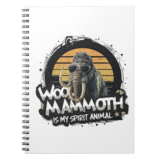 Woo Mammoth Is My Spirit Animal Art ノートブック (正面)