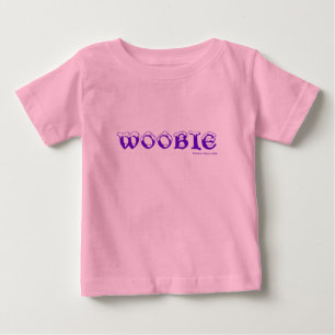 Woobie紫色犬 ベビーTシャツ