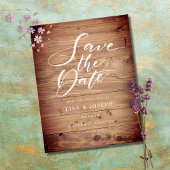 Wood素朴 Countryスクリプト日付の保存 ポストカード