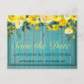 Wood素朴 Save the Dateバラフローラ発表 ポストカード (正面)