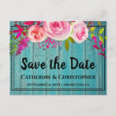 Wood素朴 Save the Dateバラフローラ発表 ポストカード (正面)