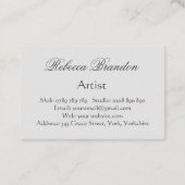 Wood署名モダンスクリプト名刺 名刺 (裏面)