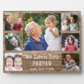 Wood 素朴 7フォトコラージュ愛するPawpaw フォトプラーク (正面)