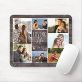Wood 素朴 7フォトコラージュ | Loving Life with You マウスパッド (マウス)