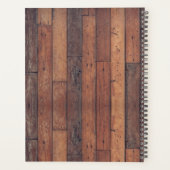 Wood 素朴 9フォトコラージュ名2024 パーソナライズされた プランナー手帳 (裏面)
