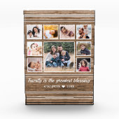 Wood 素朴 9フォトコラージュ引用文ファミリ名   フォトブロック (正面)