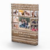 Wood 素朴 9フォトコラージュ引用文ファミリ名   フォトブロック (右)