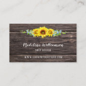 Wood 素朴 Countryのひまわり 名刺 (裏面)