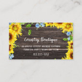 Wood 素朴 Countryのひまわり 名刺 (正面)