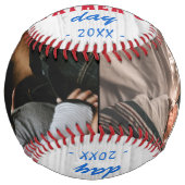 Wood 素朴 Happy Father's Day 2写真 ソフトボール (正面)