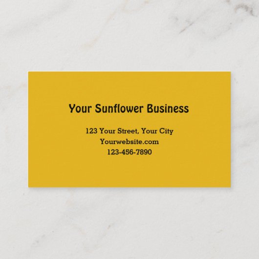 Wood 素朴 Logs名刺のひまわり 名刺 (裏面)