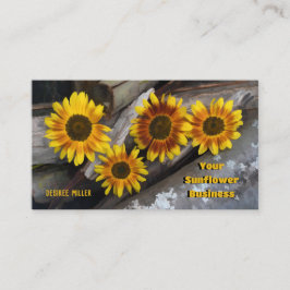 Wood 素朴 Logs名刺のひまわり 名刺