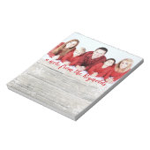 Wood 素朴 Merry Christmas Photo – メモ帳 (回転)