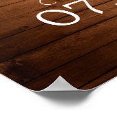 Wood 素朴 Our Love Storyタイムライ結婚ンのサイン ポスター (角)