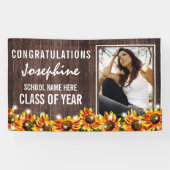 Wood 素朴 Sunflower 2025卒業写真 横断幕 (横)