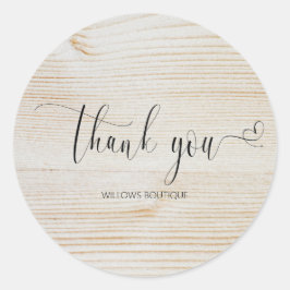 Wood 素朴 Thank You Writhl ラウンドシール