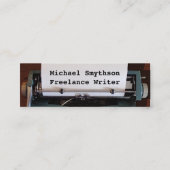 Wood 2の作家レトロタイプライター スキニー名刺 (正面)