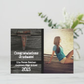 Wood and Hinge 2015 Photo Graduation Announcement 招待状 (スタンド正面)