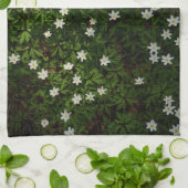 Wood Anemone Forest Floor, Nature Botanical Spring キッチンタオル (折り畳み)