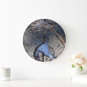 Wood Art 2壁掛けオプション ラージ壁時計 (ホーム)