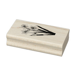Wood Art Stamp Spring Daffodils ラバースタンプ