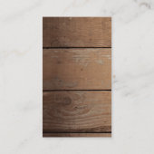  Wood Background Wolf Animal Wild West Theme 名刺 (裏面)