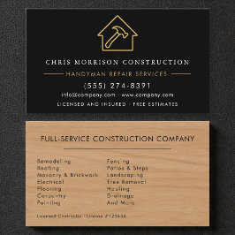 Wood Black Gold Handyman 名刺