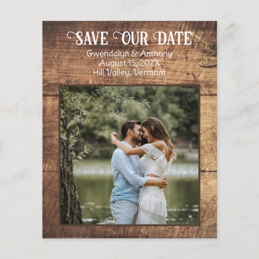 Wood Budget写真の発表日を保存 チラシ (正面)