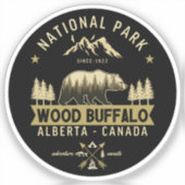 Wood Buffalo National Park Wild Terrain シール (正面)
