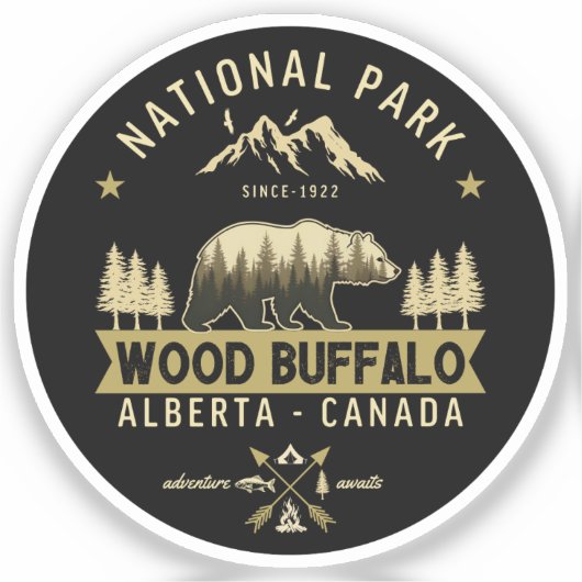 Wood Buffalo National Park Wild Terrain シール (正面)