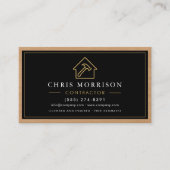 Wood Building Construction Business Card 名刺 (正面)
