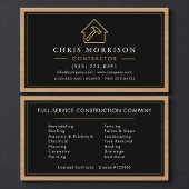 Wood Building Construction Business Card 名刺
