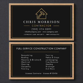 Wood Building Construction Business Card  名刺
