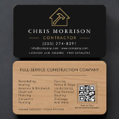 Wood Building Construction QR Code  名刺