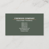 Wood Burning Stove & Firewood 名刺 (裏面)