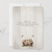 Wood Christian Two Become One 招待状 (裏面)