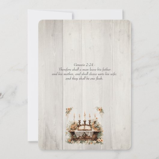 Wood Christian Two Become One 招待状 (裏面)