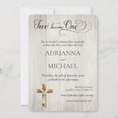 Wood Christian Two Become One 招待状 (正面)