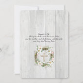 Wood Christian Two Become One Wedding 招待状 (裏面)