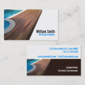 Wood Deck/Decking Contractor 名刺 (正面/裏面)