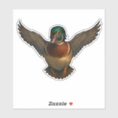 Wood Duck Cut-out Sticker シール (シート)