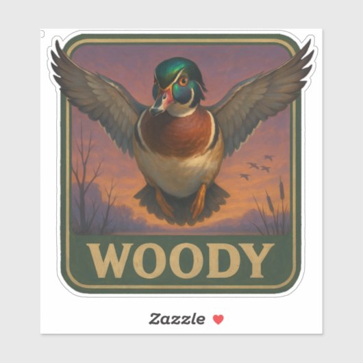 Wood Duck Sticker シール (シート)