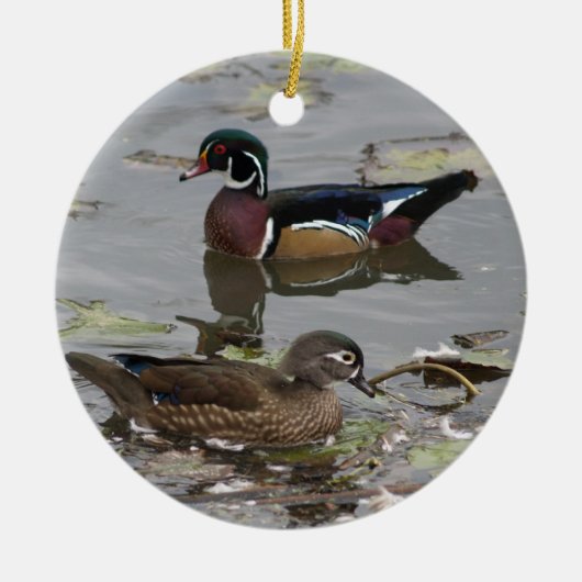 Wood Ducks オーナメント (正面)