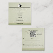 Wood Element  Acupuncture appointment card 予約カード (正面/裏面)