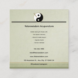 Wood Element  Acupuncture appointment card 予約カード