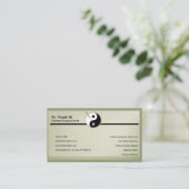 Wood Element Minimalist Acupuncture Business Card 名刺 (スタンド正面)