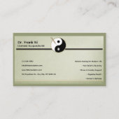 Wood Element Minimalist Acupuncture Business Card 名刺 (正面)