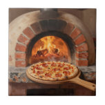 Wood-Fired Pepperoni Pizza Rustic Italian  タイル<br><div class="desc">The irresistible aroma of a perfectly blistered wood-fired pizza straight from a traditional brick oven. This warm, painterly scene captures a golden, bubbly pepperoni pizza fresh from the flames, surrounded by glowing embers and rustic terracotta. Mouthwatering, cozy, and full of authentic Italian soul a true love letter to pizza passion....</div>